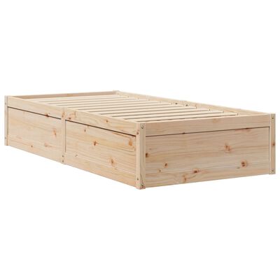 vidaXL Cadre de lit 90x190 cm Bois de pin massif