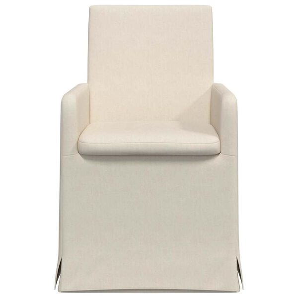 vidaXL Chaises de salle &agrave; manger 2 pcs Beige 57 x 67 x 95 cm Lin