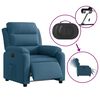 vidaXL Fauteuil inclinable électrique bleu velours
