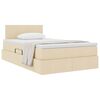 vidaXL Lit avec rangement et matelas avec matelas Cr&egrave;me 120 x 200 cm