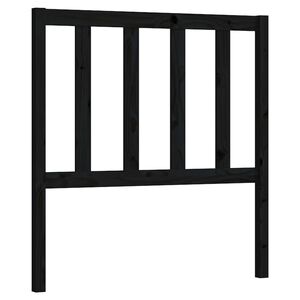vidaXL T&ecirc;te de lit Noir 81x4x100 cm Bois massif de pin