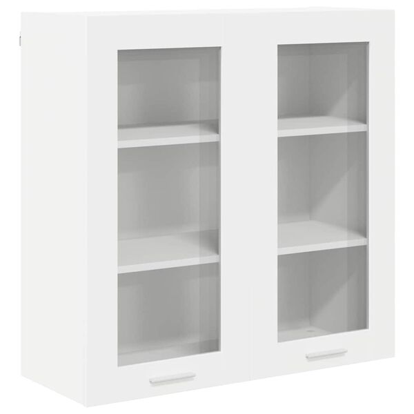 vidaXL Armoire suspendue Blanc 80 x 31 x 80 cm Bois d'ing&eacute;nierie