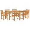 vidaXL Ensemble de salle &agrave; manger pour jardin 7 pc 6 place Marron