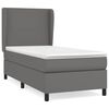 vidaXL Sommier &agrave; lattes de lit avec matelas Gris 100x200 cm Similicuir