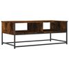 vidaXL Table basse ch&ecirc;ne fum&eacute; 100x51x40 cm bois d'ing&eacute;nierie
