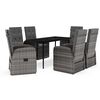 vidaXL Ensemble &agrave; manger de jardin avec coussins 7 pcs Gris