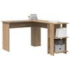 vidaXL Bureau d'angle avec rangement avec étagère chêne artisanal