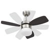 vidaXL Ventilateur de plafond lampe et t&eacute;l&eacute;commande 76 cm Marron fonc&eacute;
