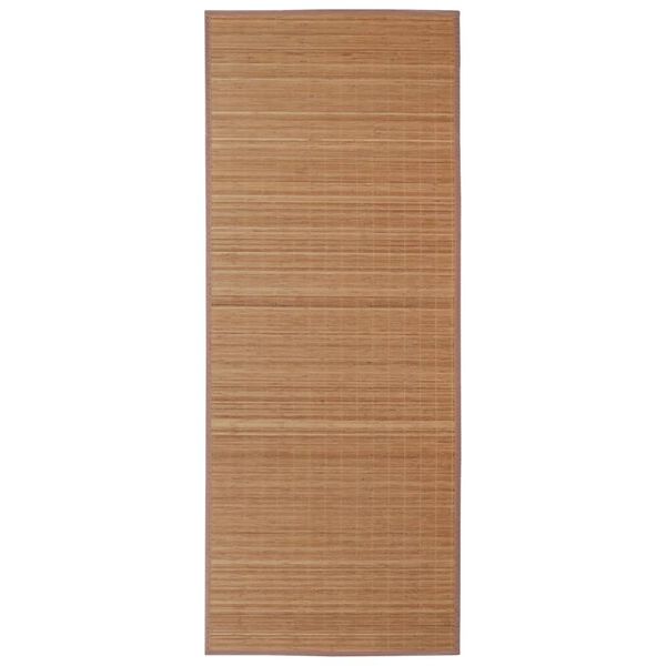 vidaXL Tapis en bambou marron &agrave; latte rectangulaire 120 x 180 cm