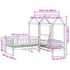 vidaXL Ensemble de lit de jour et de banc avec toit sans matelas blanc