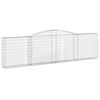vidaXL Paniers &agrave; gabions arqu&eacute;s 7 pcs 400x30x100/120 cm Fer galvanis&eacute;