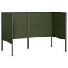 vidaXL &Eacute;cran pour poubelle 167 x 85 x 113 cm Acier Vert olive