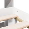 vidaXL Lit biblioth&egrave;que sans matelas blanc 135x190 cm bois pin massif