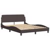 vidaXL Cadre de lit sans matelas marron fonc&eacute; 140x190 cm tissu