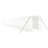 vidaXL Serre avec cadre en acier blanc 32 m&sup2; 16x2x2 m
