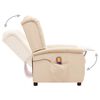 vidaXL Fauteuil de massage Cr&egrave;me Tissu