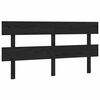 vidaXL T&ecirc;te de lit Noir 164x3x81 cm Bois massif de pin