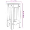vidaXL Tabourets de bar lot de 2 gris bois massif de pin