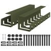 vidaXL Plateau de gestion de c&acirc;bles sous le bureau 2 pc Vert olive