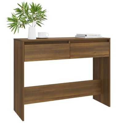 vidaXL Table console chêne marron 100x35x76,5 cm bois d'ingénierie