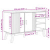 vidaXL Buffet OLDEN blanc et marron 114x43x73,5 cm bois massif de pin