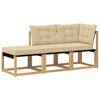 vidaXL Unit&eacute; de canap&eacute; sectionnel avec coussin 3 Pi&egrave;ce Blanc