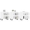 vidaXL Buffets 3 pcs Blanc Bois d'ing&eacute;nierie