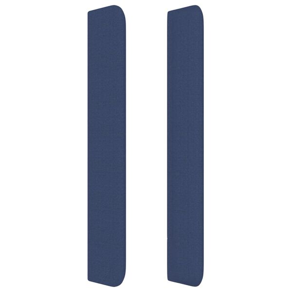 vidaXL T&ecirc;te de lit avec oreilles Bleu 163x16x118/128 cm Tissu