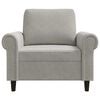 vidaXL Fauteuil Gris clair 60 cm Velours