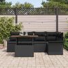 vidaXL Ensemble de canap&eacute; de jardin avec coussin 6 pcs Noir