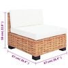 vidaXL Ensemble de canapés 18 pcs Rotin naturel
