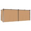 vidaXL Tonnelle avec rideaux 6x3 m Taupe Acier
