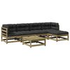 vidaXL Salon de jardin 6 pcs avec coussins bois de pin impr&eacute;gn&eacute;