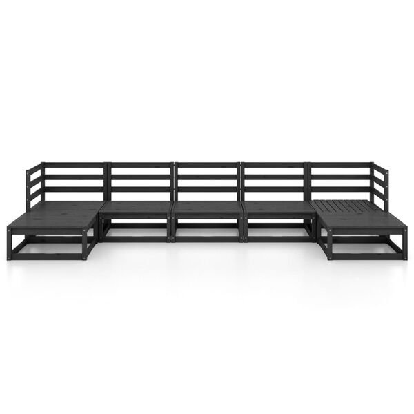 vidaXL Salon de jardin 7 pcs bois de pin massif