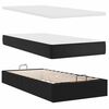 VidaXL Cadre de lit ottoman avec matelas noir 200x200 cm similicuir