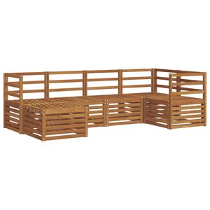 vidaXL Ensemble de canap&eacute;s d'ext&eacute;rieur 6 pc Naturel Polyester