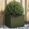 vidaXL Jardini&egrave;re vert olive 32x30x29 cm acier