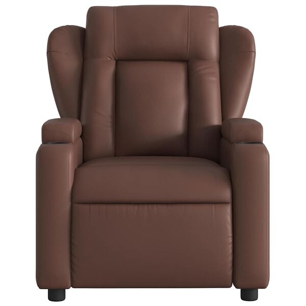 vidaXL Fauteuil de massage inclinable Marron Similicuir