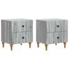 vidaXL Cabinet de chevet 2 pc Sonoma gris 43 x 34,5 x 48 cm
