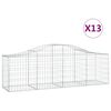 vidaXL Paniers &agrave; gabions arqu&eacute;s 13 pcs 200x50x60/80 cm Fer galvanis&eacute;