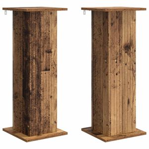 vidaXL Support de Plante 2 pc Bois ancien 30,5 x 30 x 80,5 cm