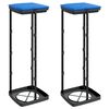vidaXL Porte-sacs poubelles 2 pcs noir et bleu 120 L PP