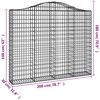 vidaXL Paniers &agrave; gabions arqu&eacute;s 11 pcs 200x30x160/180 cm Fer galvanis&eacute;