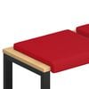 vidaXL Coussin de banc 4 pc Simili cuir Rouge Profondeur 35 cm