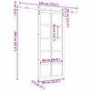 vidaXL Porte coulissante Marron 80 x 208 cm Bois de pin massif