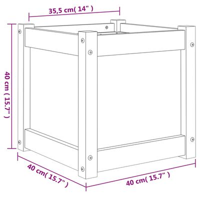 vidaXL Jardinières 2 pcs bois de pin imprégné