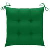 vidaXL Chaises de jardin lot de 6 et coussins vert Bois de teck solide