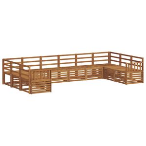 vidaXL Ensemble de canap&eacute;s d'ext&eacute;rieur 10 pc Naturel