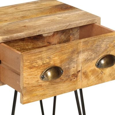 vidaXL Table de chevet 40 x 30 x 50 cm Bois de manguier massif