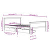 vidaXL Cadre de lit avec 2 tiroirs Bois de pin massif 160x200 cm